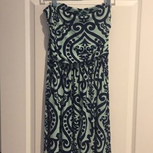 Strapless maxi dress